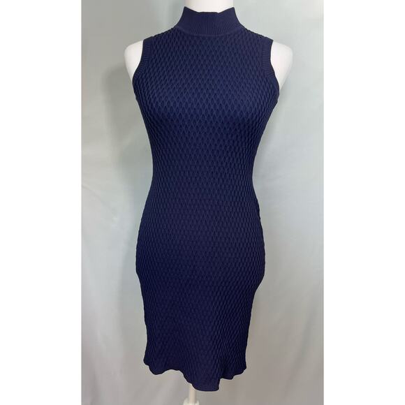 Adelyn Rae Blue Knit Dress - Picture 1 of 8